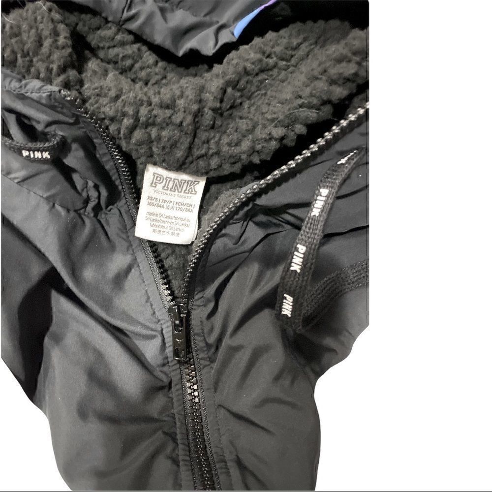 Victoria Secret Pink Color Block Anorak Sharpa Lined Jacket! - Picture 6 of 8